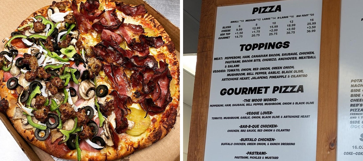 Redwood Pizza and Wings Menu